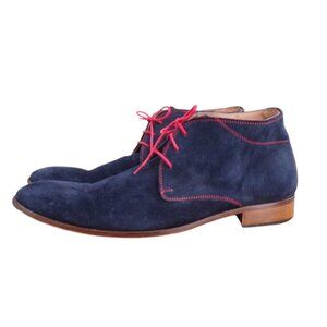 Vero Cuoio Hamlet Blue Suede Men's Chukka Boot Made in Italy EU 45 US 11-11.5